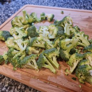 Salteado de Camarones y Brocoli